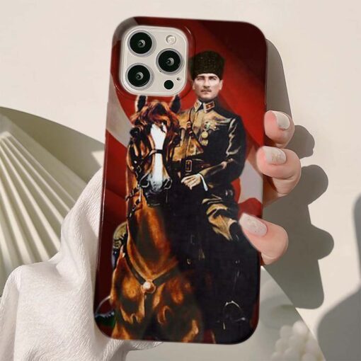 Mustafa Kemal Atatürk Baskılı Silikon Telefon Kılıfı
