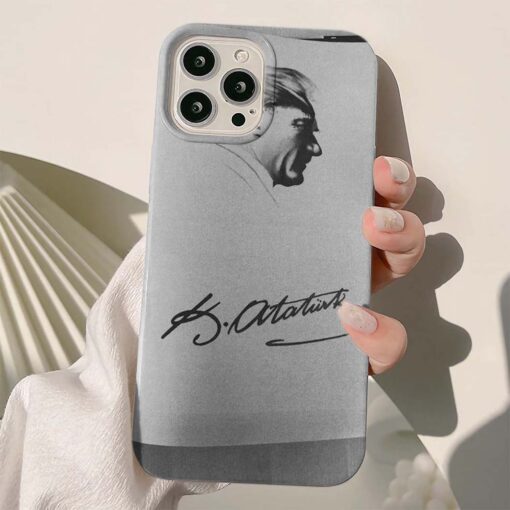 Mustafa Kemal Atatürk Baskılı Silikon Telefon Kılıfı