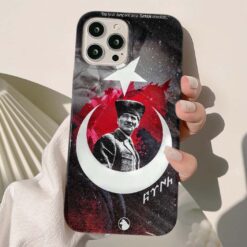Mustafa Kemal Atatürk Baskılı Silikon Telefon Kılıfı