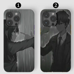 Çift Anime Tasarımlı Baskılı Telefon Kılıfı