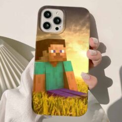 Minecraft Baskılı Silikon Telefon Kılıfı