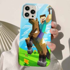 Minecraft Baskılı Silikon Telefon Kılıfı