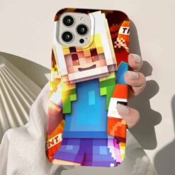 Minecraft Baskılı Silikon Telefon Kılıfı
