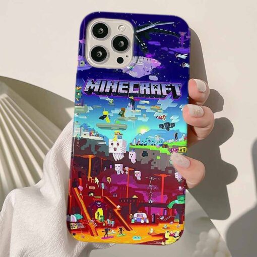 Minecraft Baskılı Silikon Telefon Kılıfı