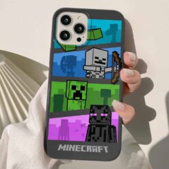 Minecraft Baskılı Silikon Telefon Kılıfı