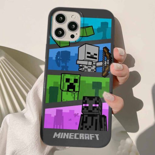 Minecraft Baskılı Silikon Telefon Kılıfı