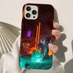 Minecraft Baskılı Silikon Telefon Kılıfı