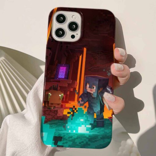 Minecraft Baskılı Silikon Telefon Kılıfı