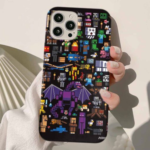 Minecraft Baskılı Silikon Telefon Kılıfı