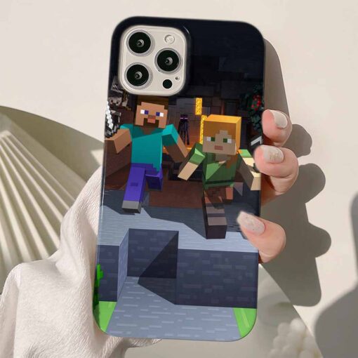 Minecraft Baskılı Silikon Telefon Kılıfı