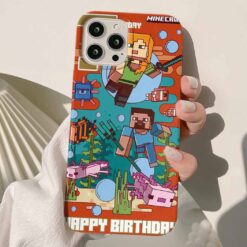 Minecraft Baskılı Silikon Telefon Kılıfı