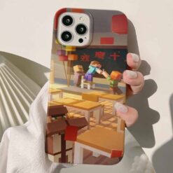 Minecraft Baskılı Silikon Telefon Kılıfı