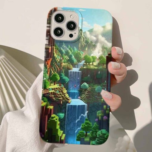 Minecraft Baskılı Silikon Telefon Kılıfı