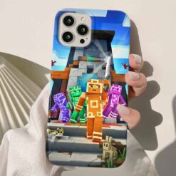 Minecraft Baskılı Silikon Telefon Kılıfı