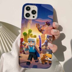 Minecraft Baskılı Silikon Telefon Kılıfı