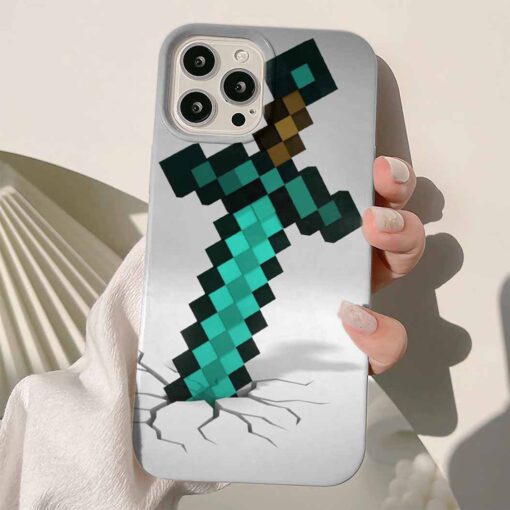 Minecraft Baskılı Silikon Telefon Kılıfı