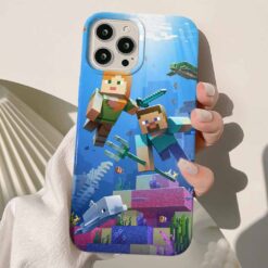 Minecraft Baskılı Silikon Telefon Kılıfı