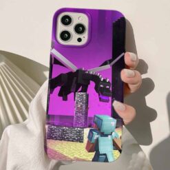Minecraft Baskılı Silikon Telefon Kılıfı