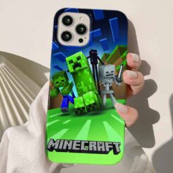 Minecraft Baskılı Silikon Telefon Kılıfı