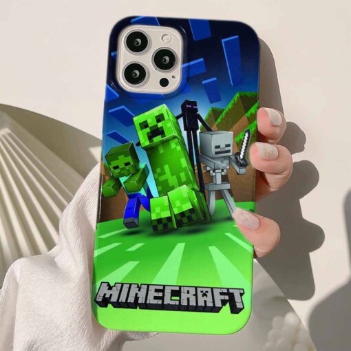 Minecraft Baskılı Silikon Telefon Kılıfı