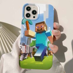 Minecraft Baskılı Silikon Telefon Kılıfı