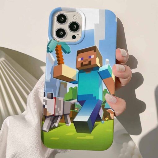 Minecraft Baskılı Silikon Telefon Kılıfı