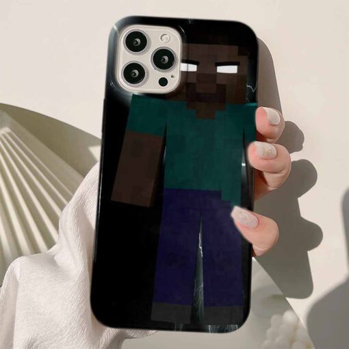 Minecraft Baskılı Silikon Telefon Kılıfı