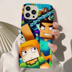 Minecraft Baskılı Silikon Telefon Kılıfı