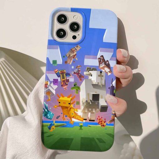 Minecraft Baskılı Silikon Telefon Kılıfı