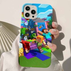 Minecraft Baskılı Silikon Telefon Kılıfı