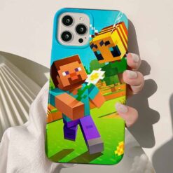 Minecraft Baskılı Silikon Telefon Kılıfı
