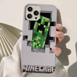 Minecraft Baskılı Silikon Telefon Kılıfı