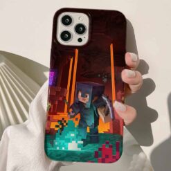 Minecraft Baskılı Silikon Telefon Kılıfı