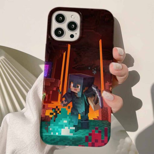 Minecraft Baskılı Silikon Telefon Kılıfı