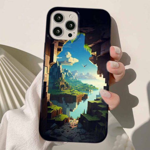 Minecraft Baskılı Silikon Telefon Kılıfı