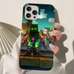 Minecraft Baskılı Silikon Telefon Kılıfı