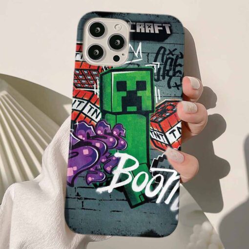 Minecraft Baskılı Silikon Telefon Kılıfı