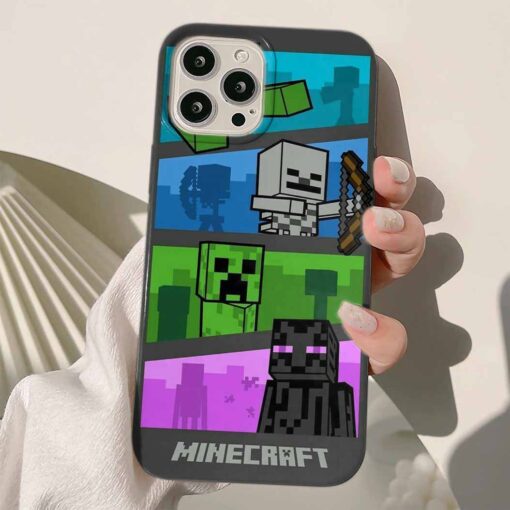 Minecraft Baskılı Silikon Telefon Kılıfı