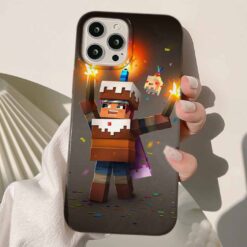 Minecraft Baskılı Silikon Telefon Kılıfı