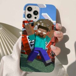 Minecraft Baskılı Silikon Telefon Kılıfı