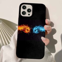 Alevler Karşı Karşıya Tasarımlı Silikon Telefon Kılıfı