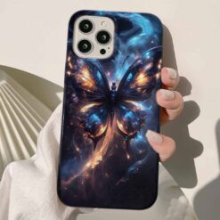 Kelebekteki Alevler Tasarımlı Silikon Telefon Kılıfı