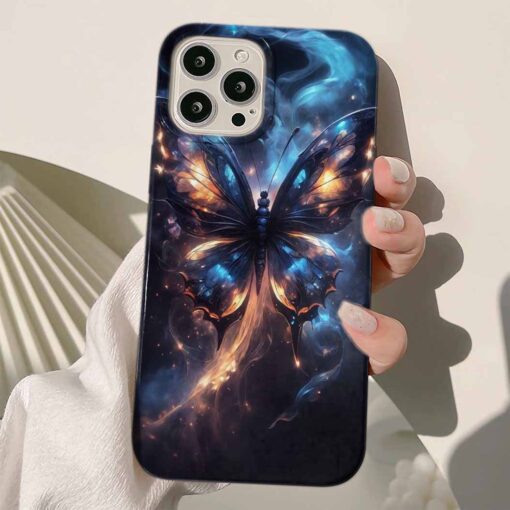 Kelebekteki Alevler Tasarımlı Silikon Telefon Kılıfı