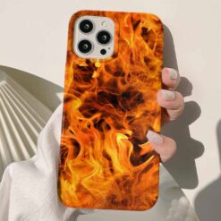 Alev Tasarımlı Silikon Telefon Kılıfı