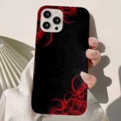 Çapraz Alevler Tasarımlı Silikon Telefon Kılıfı