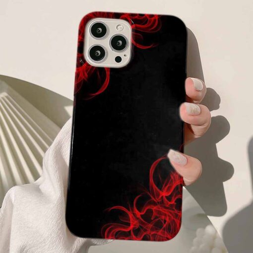 Çapraz Alevler Tasarımlı Silikon Telefon Kılıfı