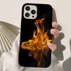 Hoş Alev Tasarımlı Silikon Telefon Kılıfı