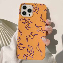 Yapay Alevler Tasarımlı Silikon Telefon Kılıfı