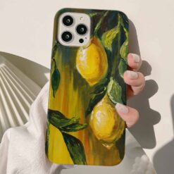 Limon Baskılı Renkli Silikon Telefon Kılıfı