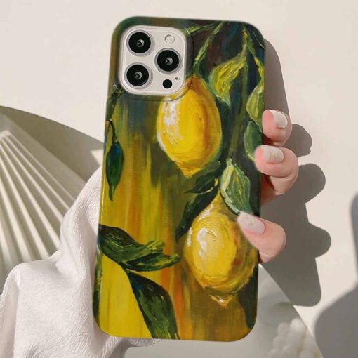 Limon Baskılı Renkli Silikon Telefon Kılıfı